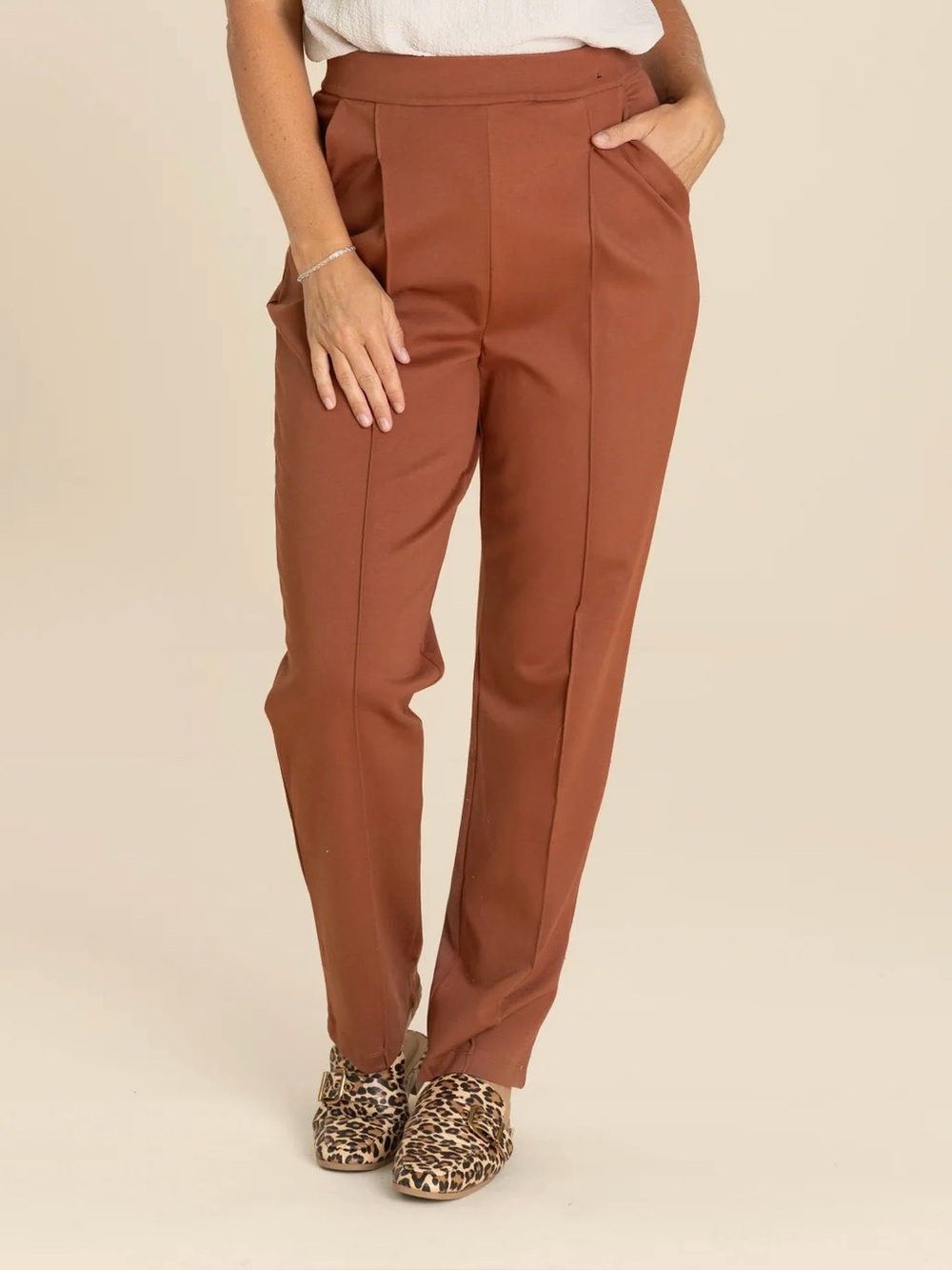 Dear Scarlett EVERYWHERE PANT - CARMEL (see matching jacket)